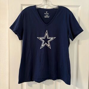 Women’s Fanatics Navy Blue Dallas Cowboys NFL Logo T-Shirt
